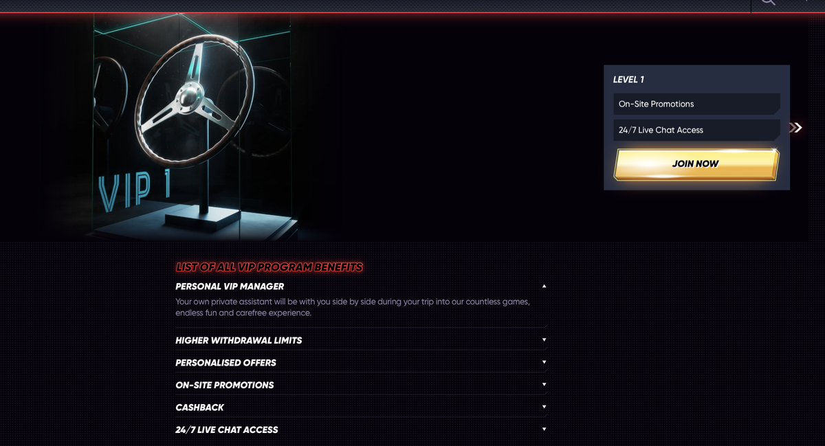 QuickWin Treueprogramm und VIP-Stufen